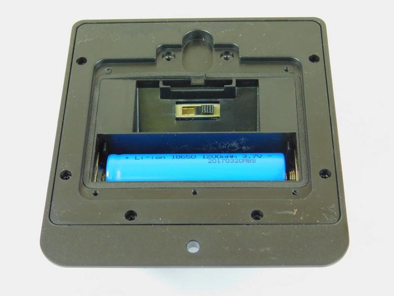 battery compartment opened up revealing battery