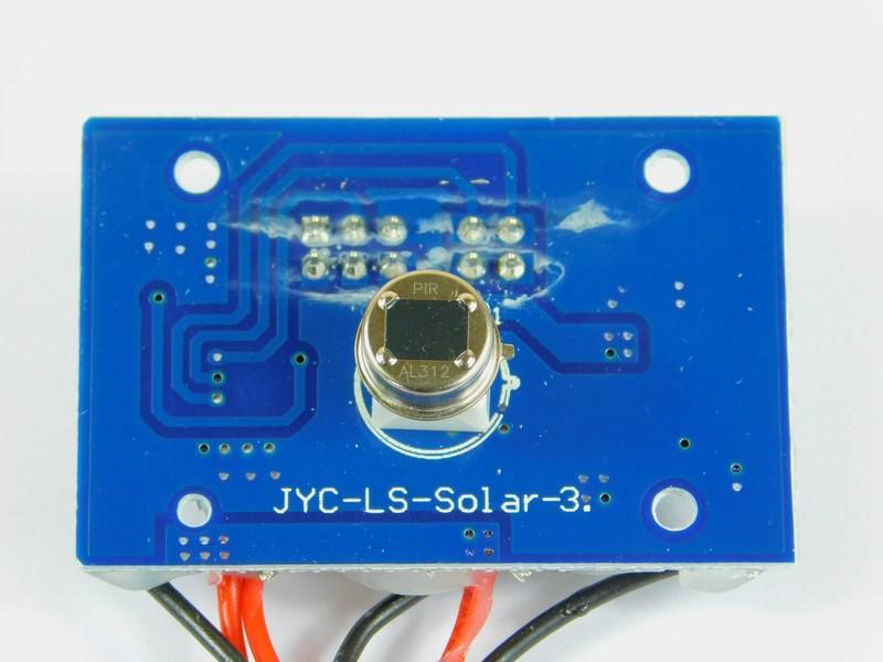 The PIR Sensor on the underside of the PCB
